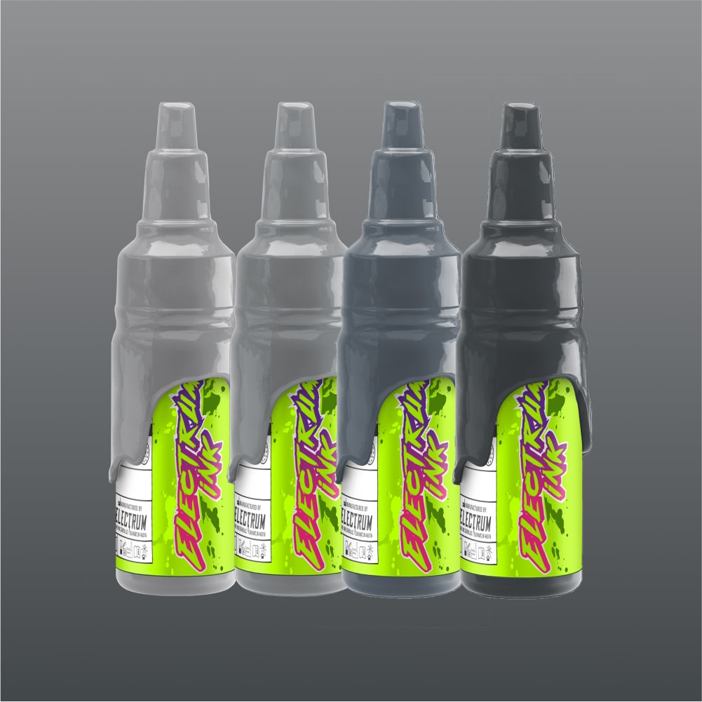 4 Color Opaque Gray Tattoo Ink Set 